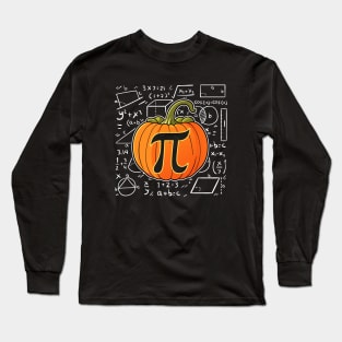 Pumpkin Pie Math Funny Halloween Thanksgiving Pi Day Long Sleeve T-Shirt